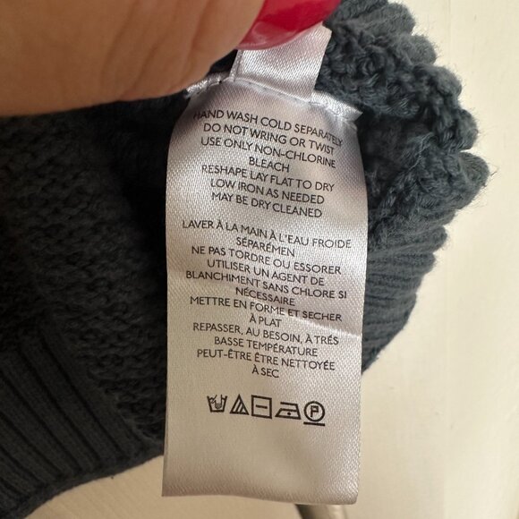 Free People FP Beach Knit Set – Sweater + Skirt – Slate Blue – Size Large - Picture 5 of 6